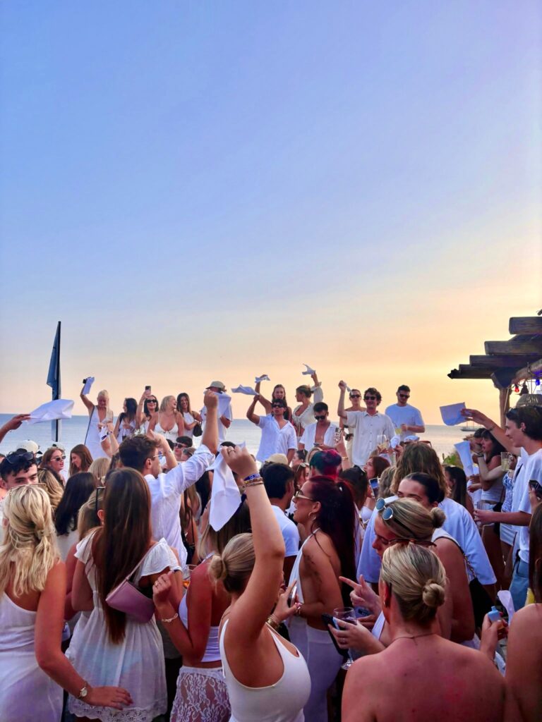 white party at harmony ios greece